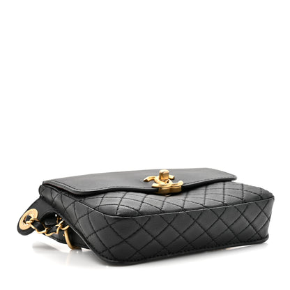 Chanel Calfskin Quilted Multi Pouching Flap And Coin Purse Black 4 of 10