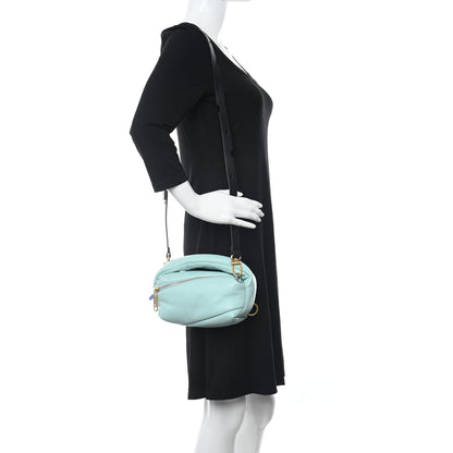 Off-White Calfskin Puffy Pump Pouch Crossbody Bag Light Blue 2 of 8