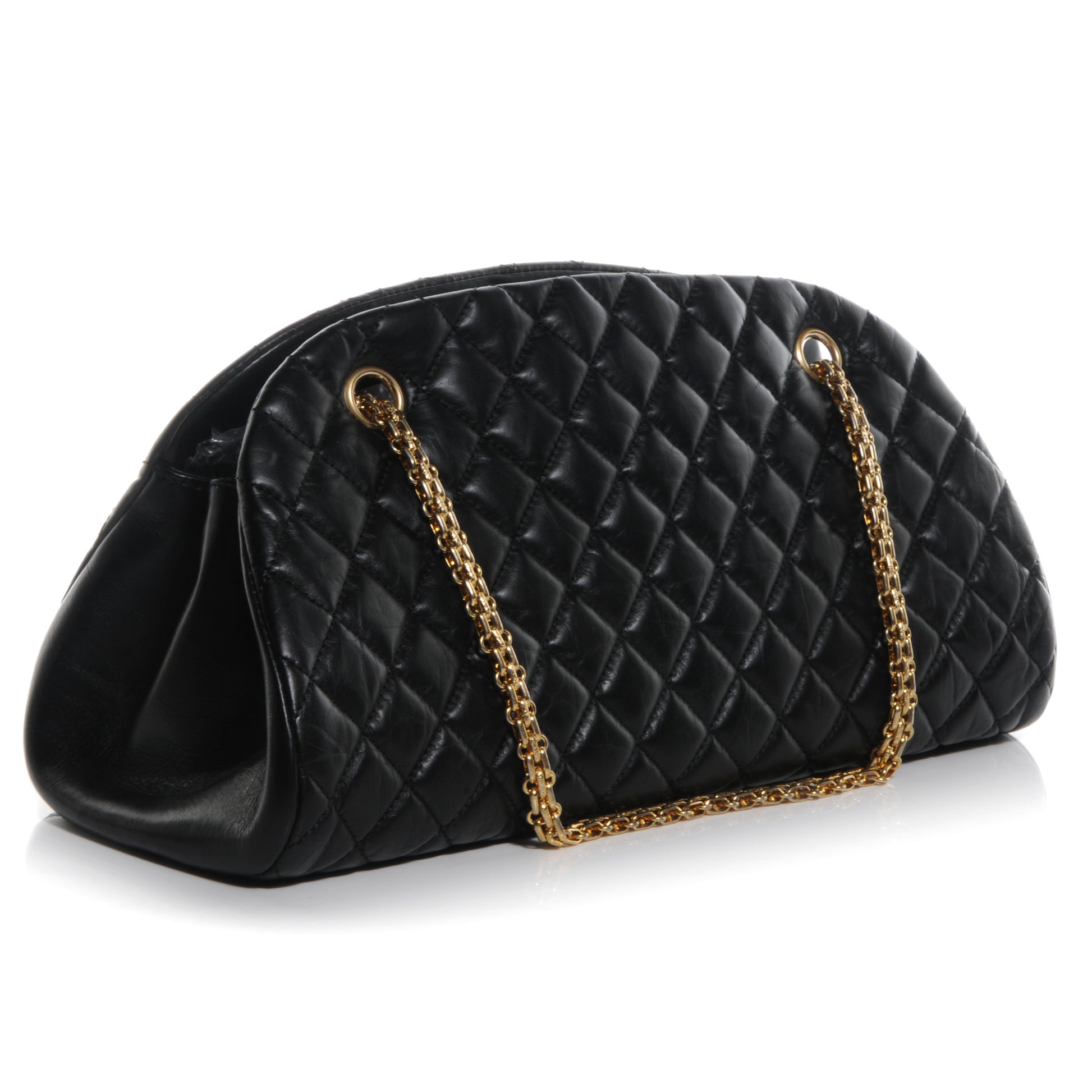 Chanel Aged Calfskin Medium Just Mademoiselle Black 3 of 7
