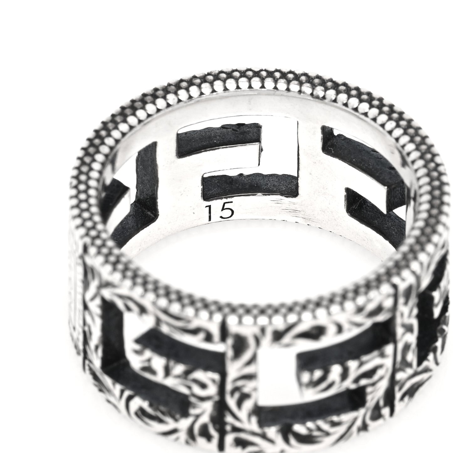 Sterling Silver Wide Square G Band Ring 54 7