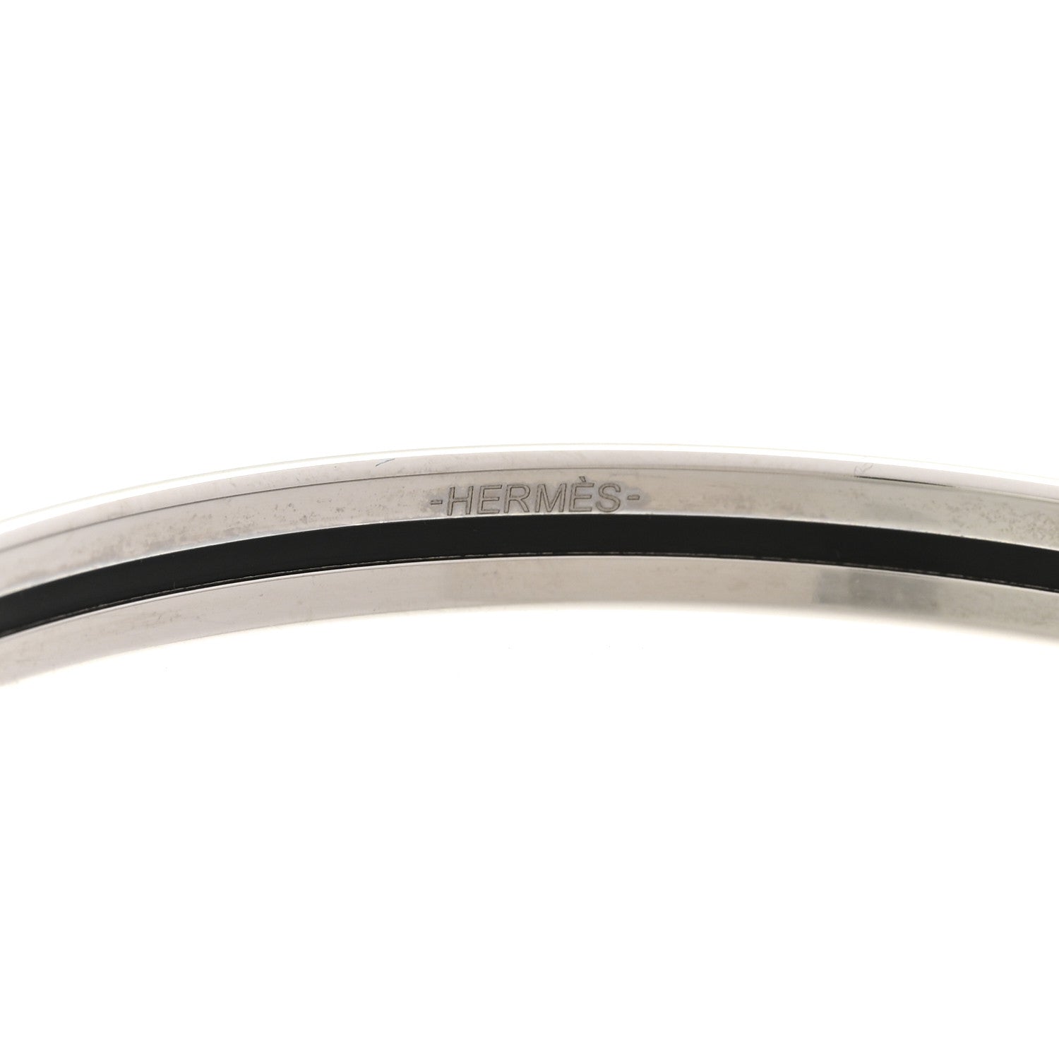 Hermes Enamel Printed Extra Narrow Uni Bracelet 70 Black 4 of 6