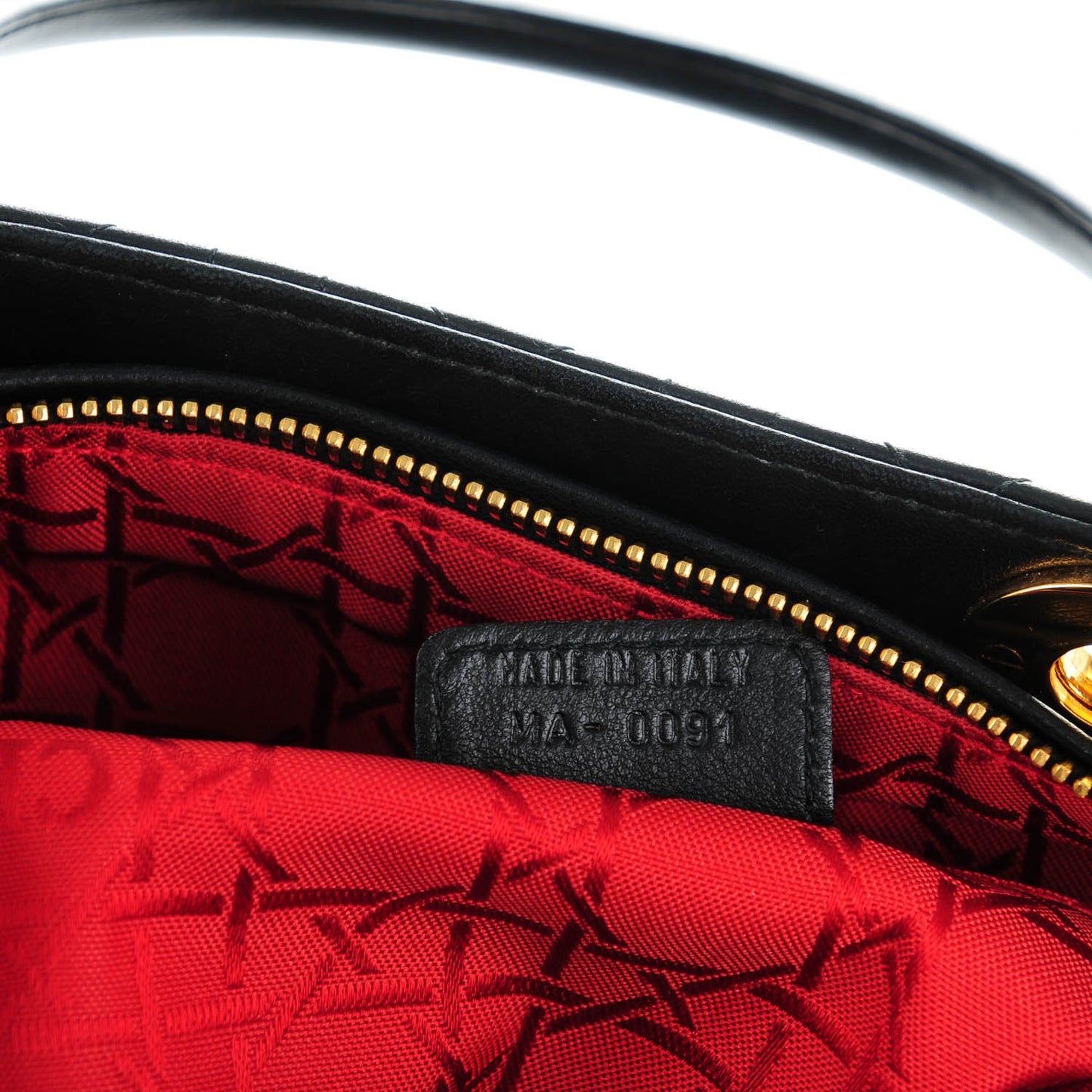 Lambskin Cannage Large Lady Dior Black