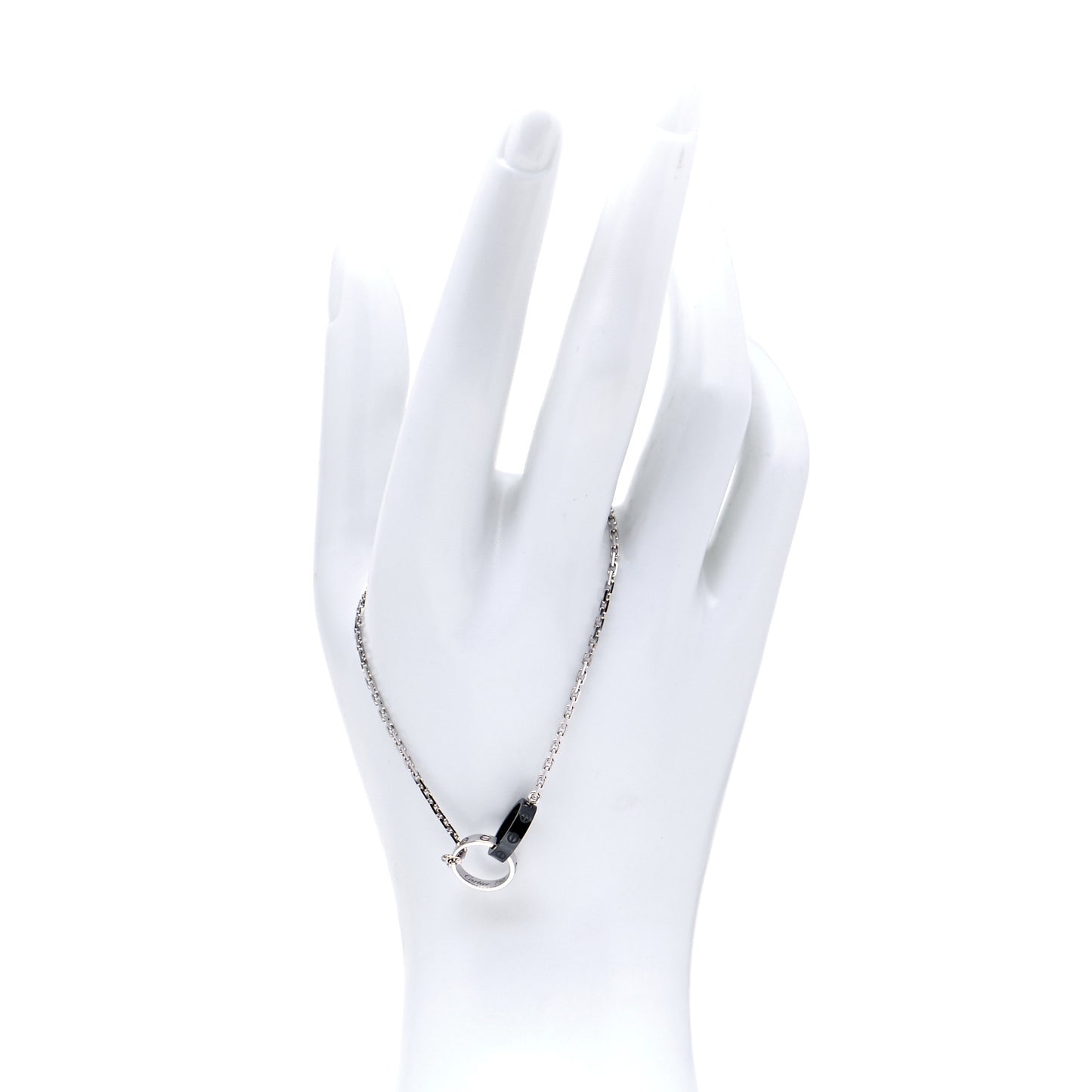 18K White Gold Black Ceramic LOVE Bracelet