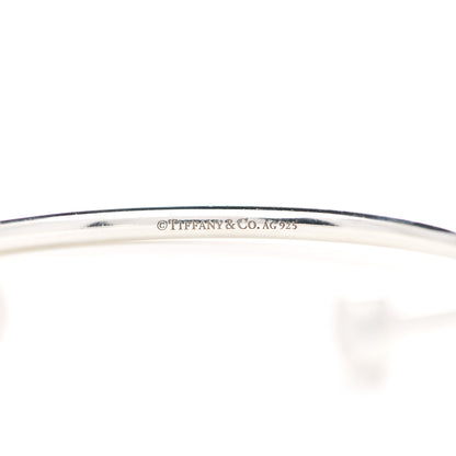 Tiffany Sterling Silver Return to Tiffany Narrow Circle Edge Cuff Bracelet 4 of 5