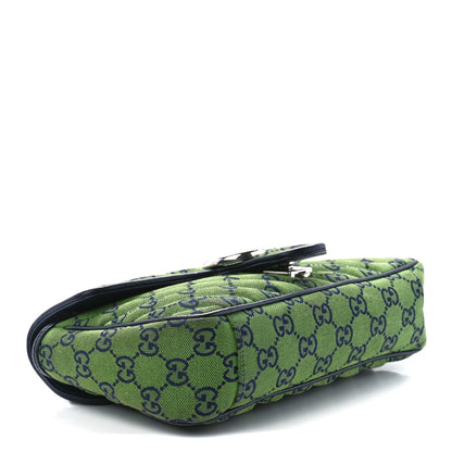Gucci Monogram Multicolor Matelasse Diagonal Small GG Marmont Shoulder Bag Green Blue 4 of 13