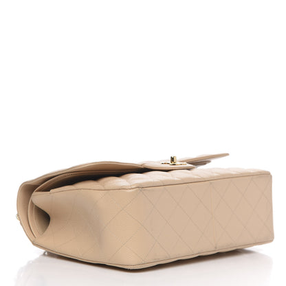 Chanel Caviar Quilted Jumbo Double Flap Beige Clair 4 of 15