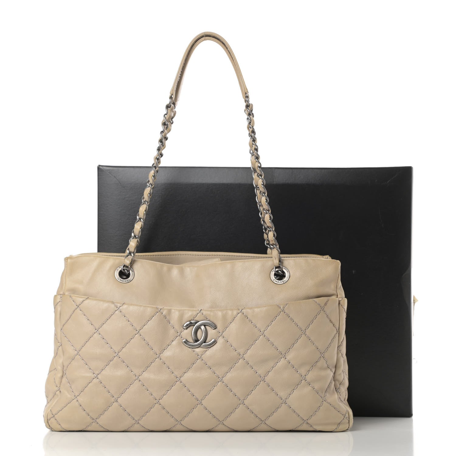 Chanel Calfskin Medium Stitch It Tote Beige 14 of 15