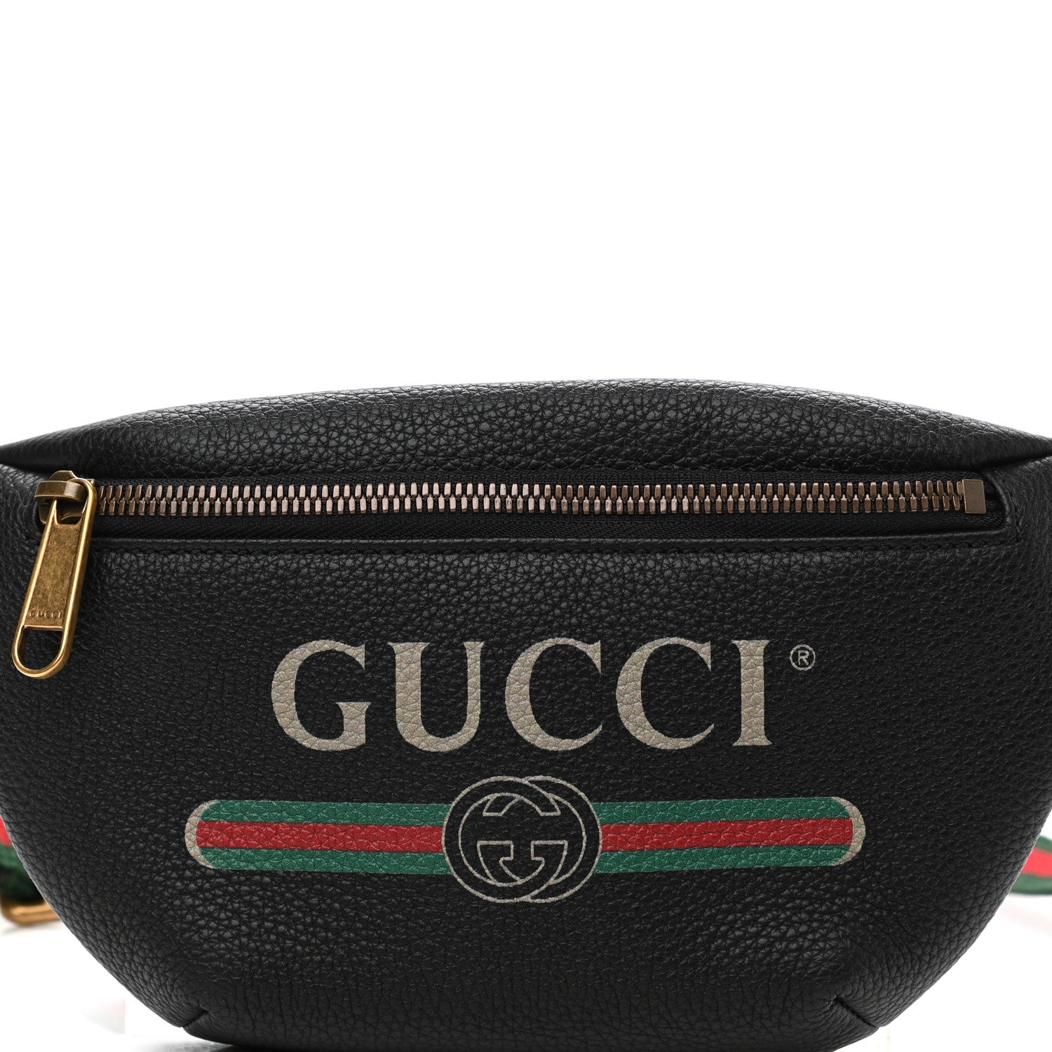 Gucci Grained Calfskin Small Logo Belt Bag Black 8 of 10