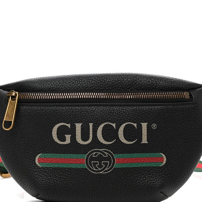 Gucci Grained Calfskin Small Logo Belt Bag Black 8 of 10
