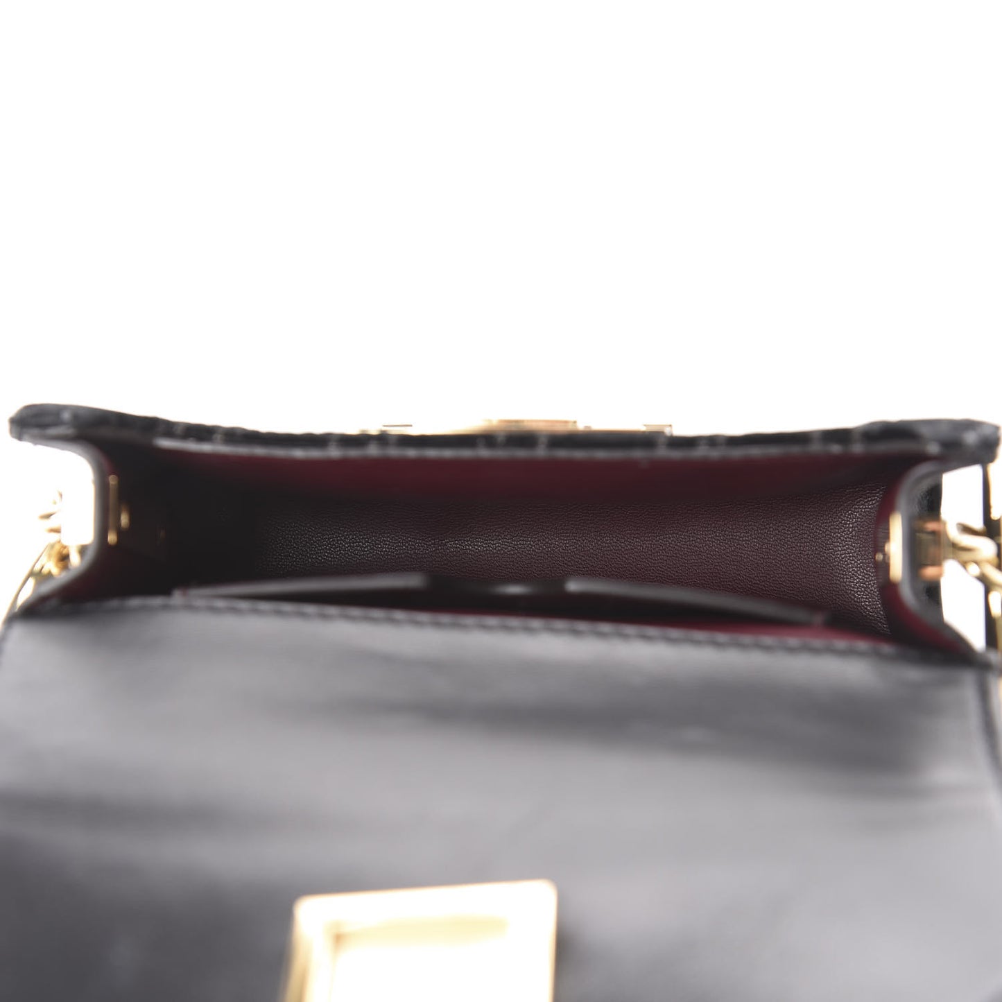 Velvet Logo Nano Eden Shoulder Bag Black