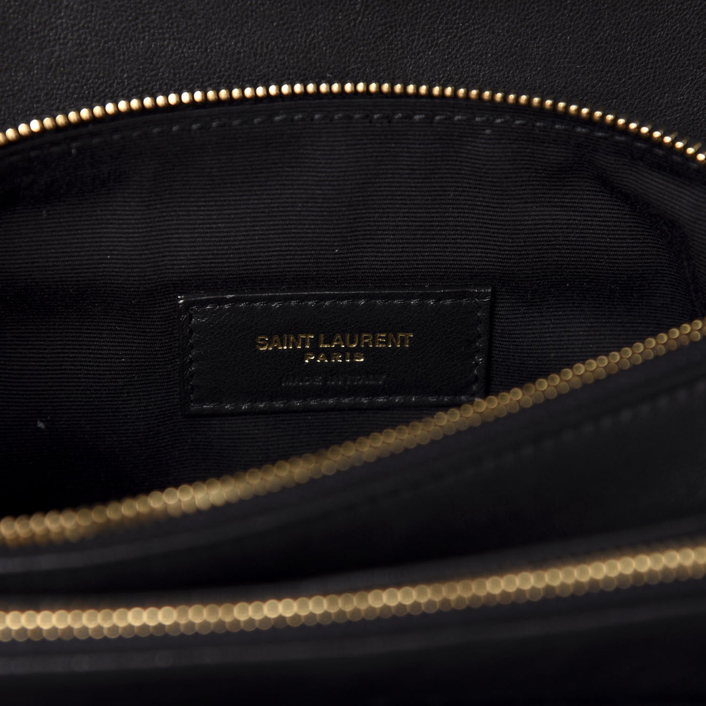 Lambskin Diamond Quilted Monogram Angie Chain Bag Black