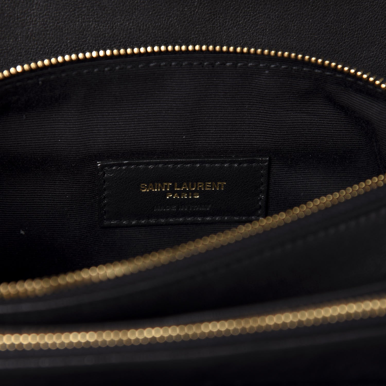 Saint Laurent Lambskin Diamond Quilted Monogram Angie Chain Bag Black 9 of 11