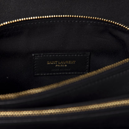 Saint Laurent Lambskin Diamond Quilted Monogram Angie Chain Bag Black 9 of 11