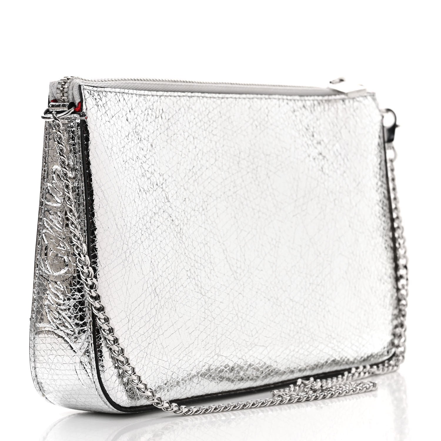 Christian Louboutin Specchio Star Loubila Chain Clutch Silver 4 of 13