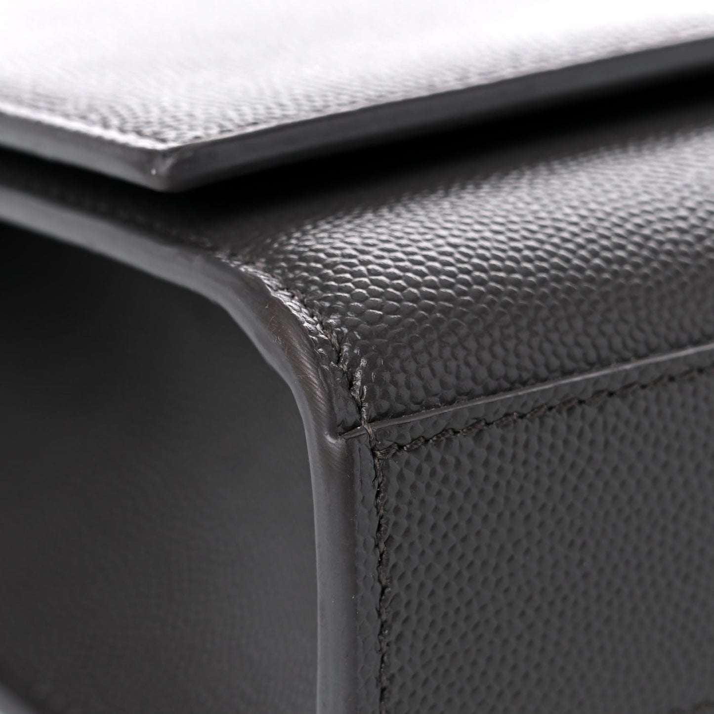 Grain De Poudre Medium Classic Monogram Kate Satchel Earth Grey