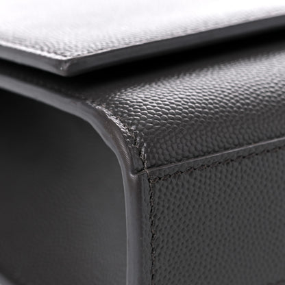 Saint Laurent Grain De Poudre Medium Classic Monogram Kate Satchel Earth Grey 7 of 15