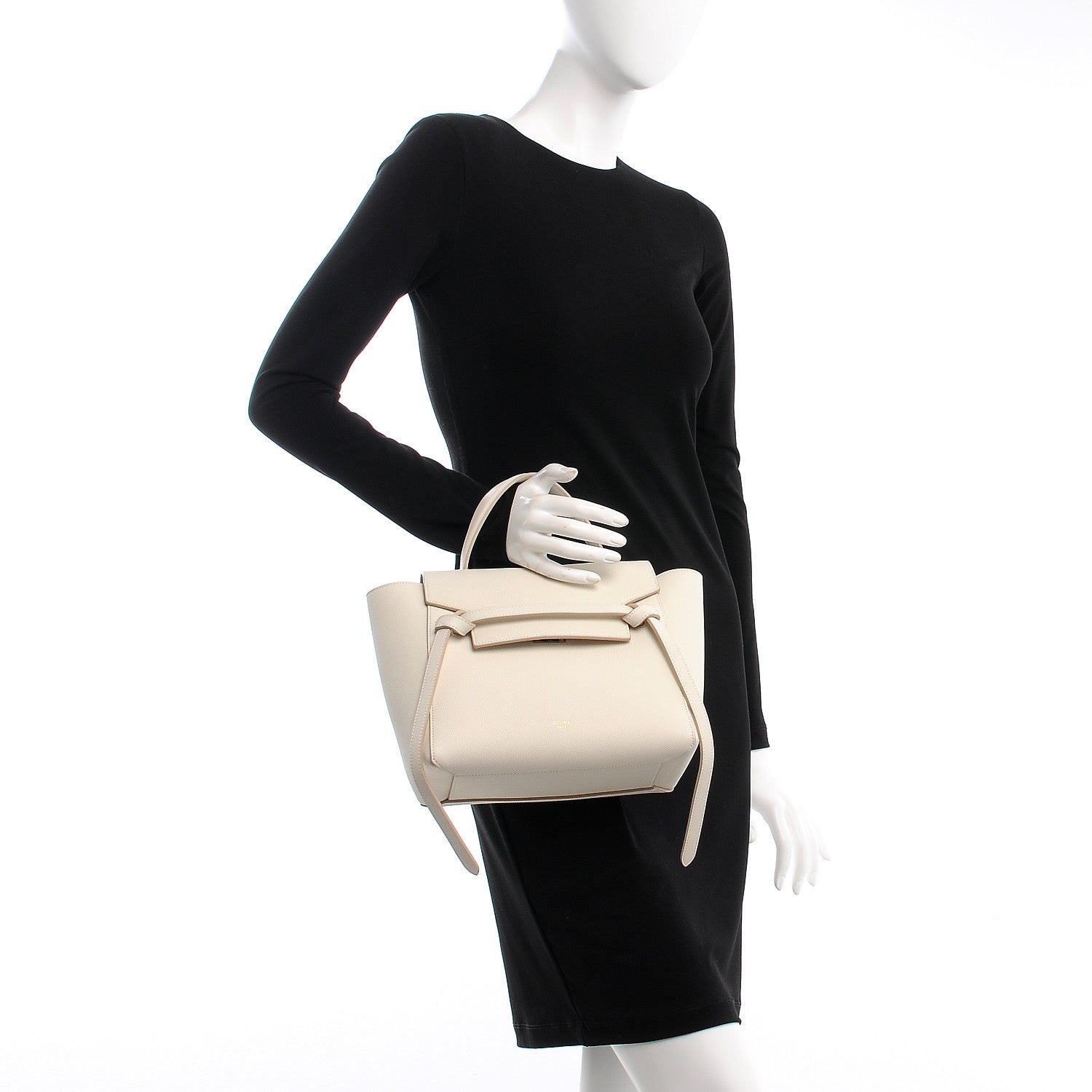 Celine Grained Calfskin Micro Belt Bag White 3 of 8