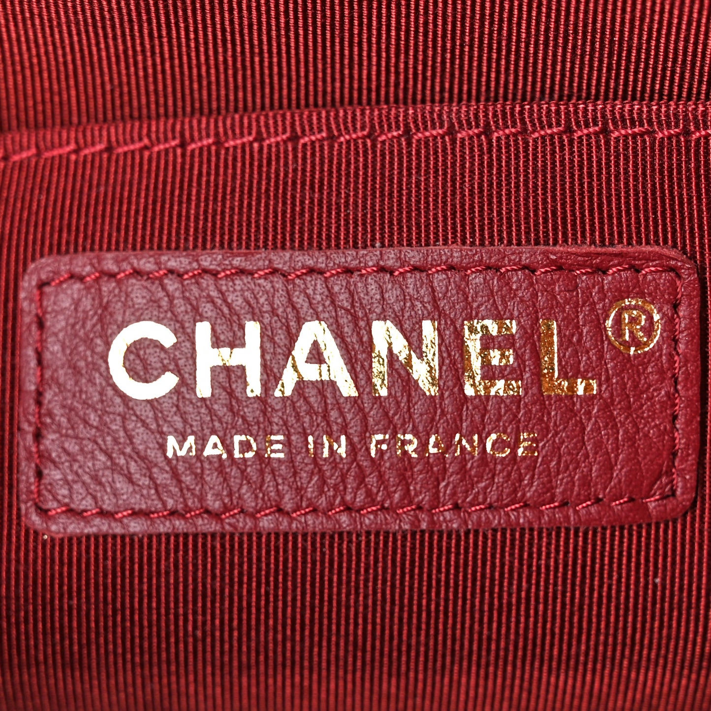 Calfskin Chevron Quilted Small Statement Flap Burgundy