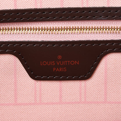 Louis Vuitton Damier Ebene Neo Neverfull MM Rose Ballerine 7 of 11