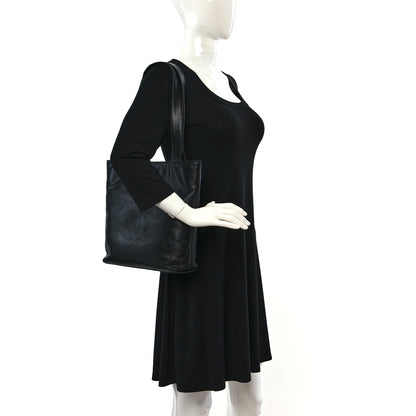 Chanel Calfskin Embossed CC Shoulder Bag Black 2 of 15