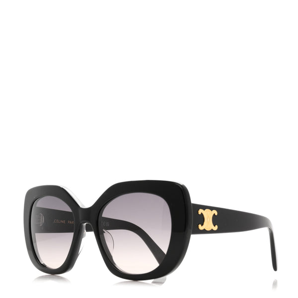Celine Acetate Triomphe 01 Square Sunglasses CL 40226U Black