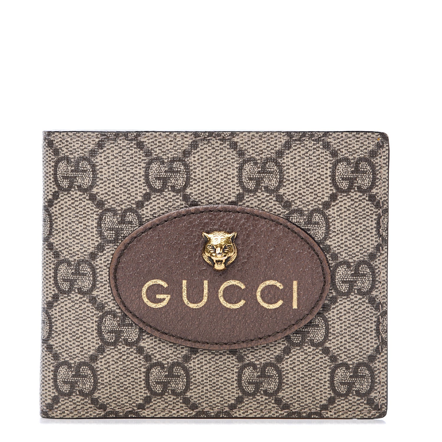 Gucci GG Supreme Monogram Neo Vintage Bi-Fold Wallet Beige Crop New Acero 1 of 7