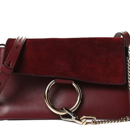 Chloe Suede Calfskin Small Faye Shoulder Bag Plum Purple 7 of 13
