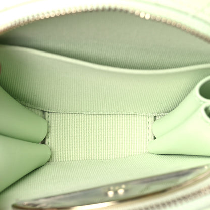 Chanel Caviar Quilted Round Handle With Care Vanity With Chain Light Green 6 of 10