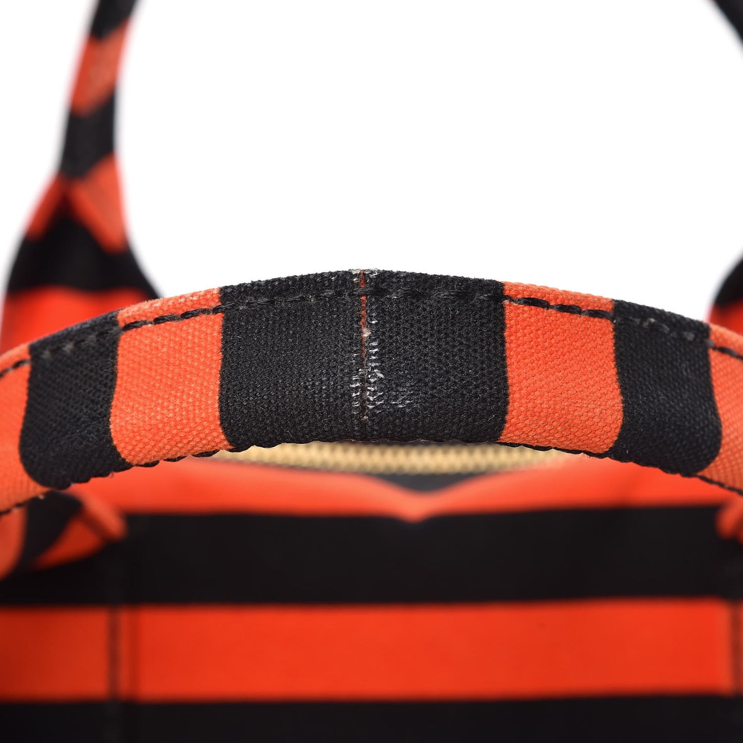 Canapa Striped Tote Arancio