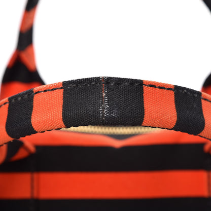 Prada Canapa Striped Tote Arancio 13 of 19