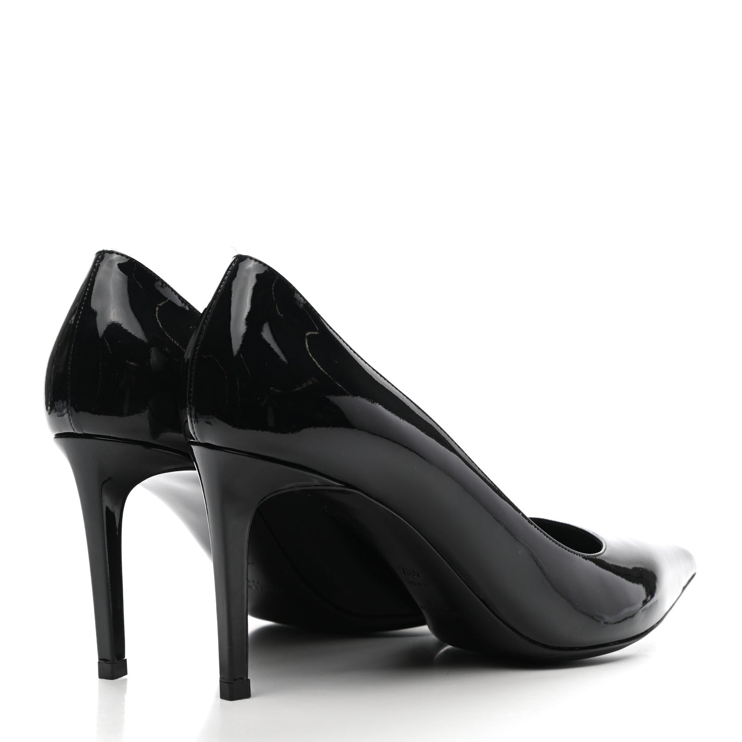 Patent Calfskin Anja 85 Pumps 40.5 Black