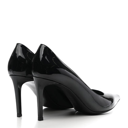Saint Laurent Patent Calfskin Anja 85 Pumps 40.5 Black 4 of 11
