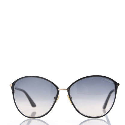 Tom Ford Acetate Penelope Vintage Round Sunglasses TF320 Black 3 of 8