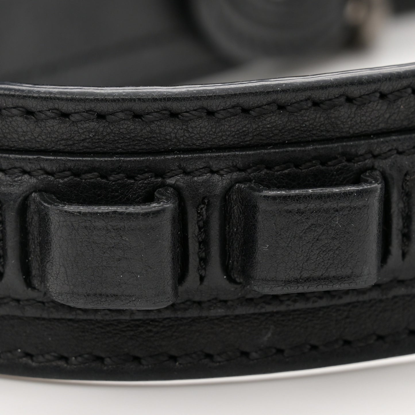 Pony Hair Calfskin Quilted Dallas Studded Saddle Bag Black