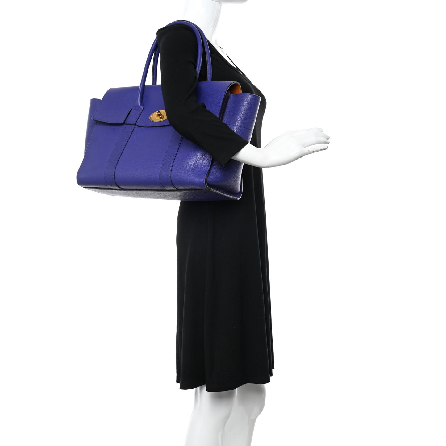 Natural Grain Calfskin New Bayswater Indigo