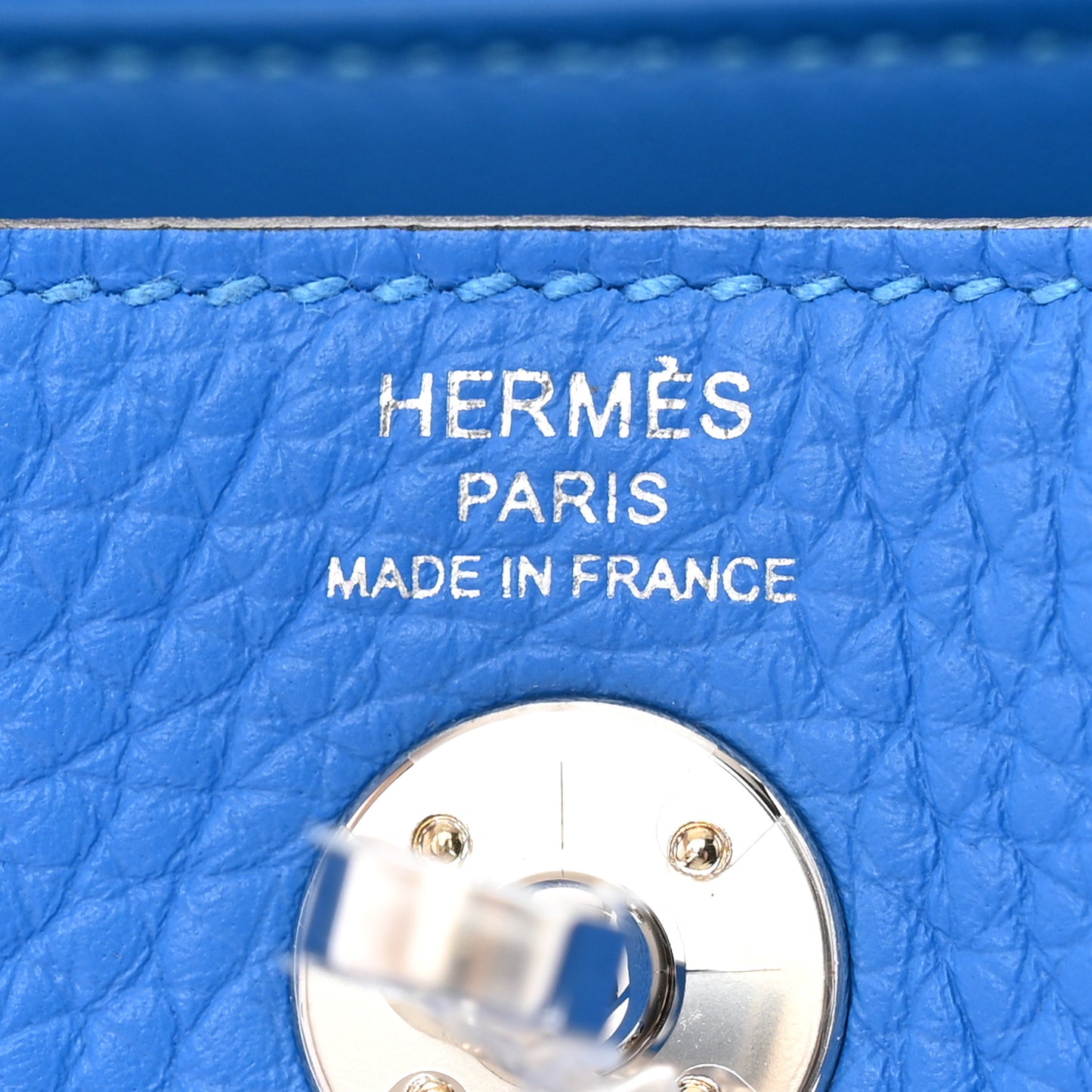 Taurillon Clemence Mini Lindy 20 Bleu Hydra