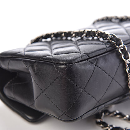 Chanel Lambskin Quilted Extra Mini Rectangular Flap Black 13 of 15