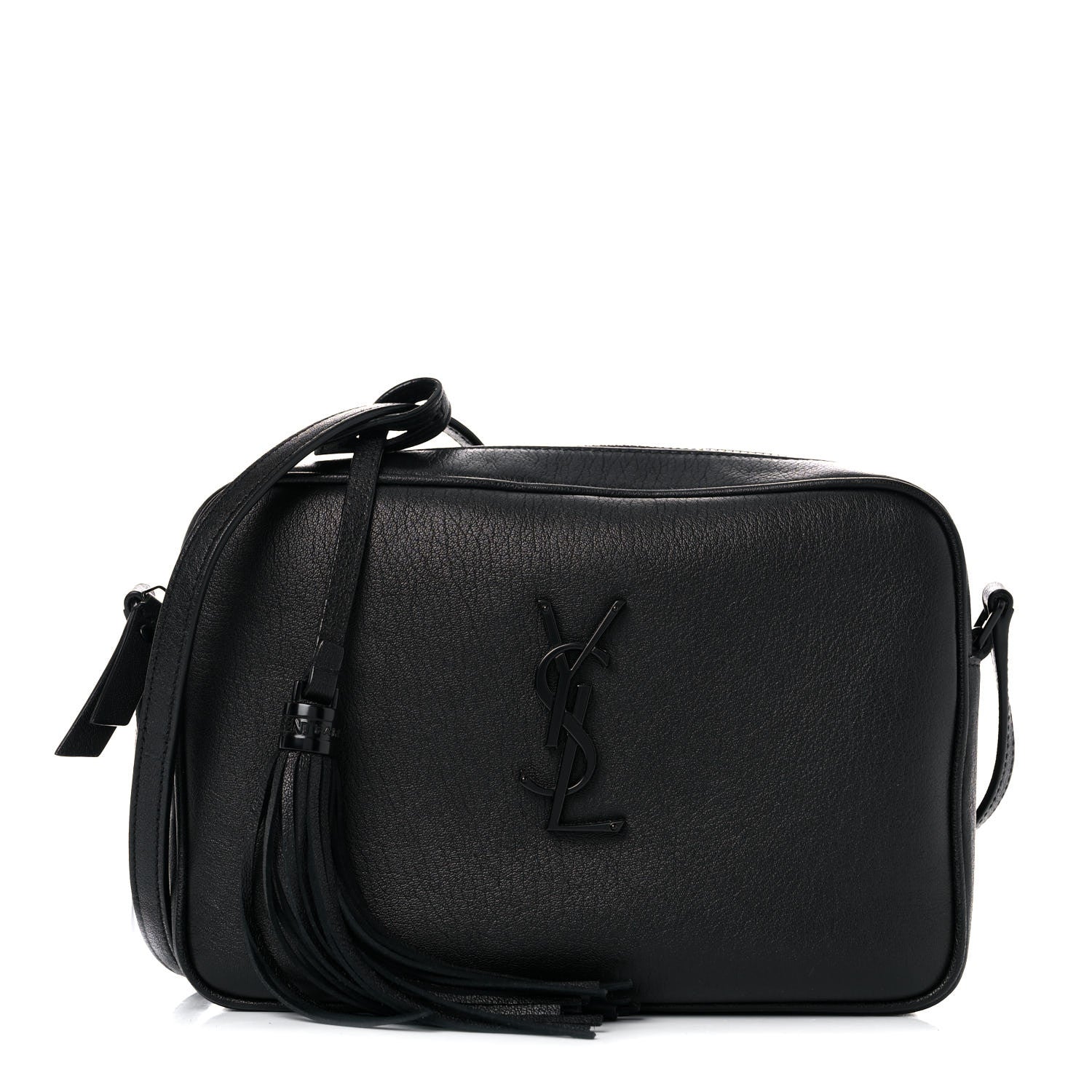 Saint Laurent Lambskin Monogram Lou Camera Bag Black 1 of 9