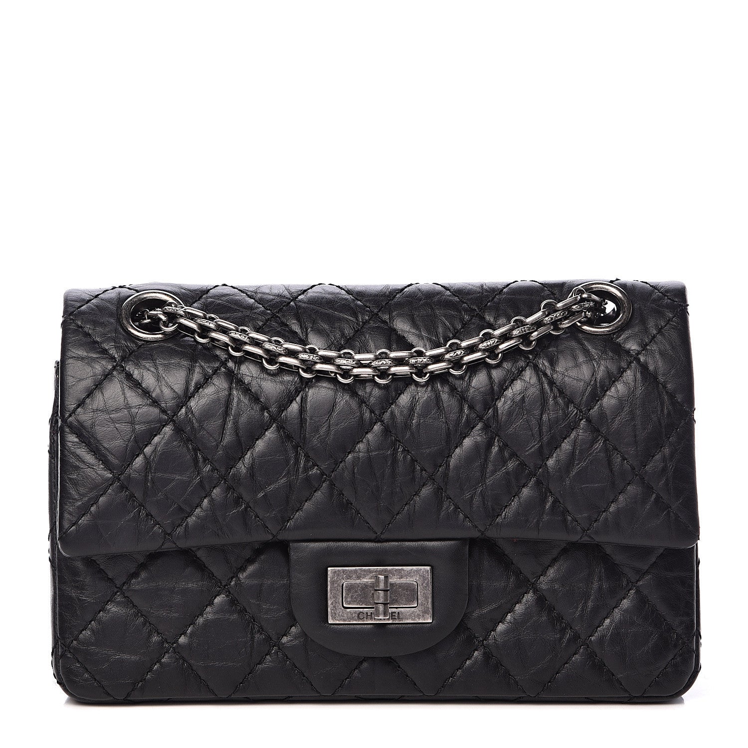 Chanel Aged Calfskin Quilted 2.55 Reissue 224 Flap Black 1 of 13