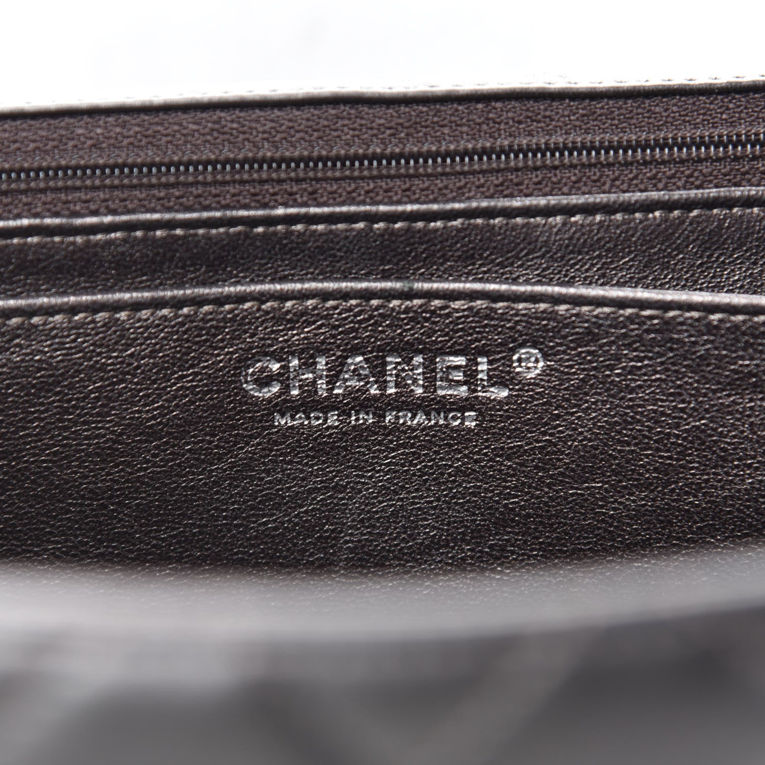 Chanel Metallic Lambskin Quilted Maxi Single Flap Dark Grey 11 of 13