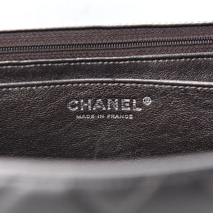 Chanel Metallic Lambskin Quilted Maxi Single Flap Dark Grey 11 of 13