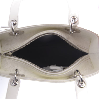 Christian Dior Patent Micro Cannage Medium Lady Dior White 6 of 10