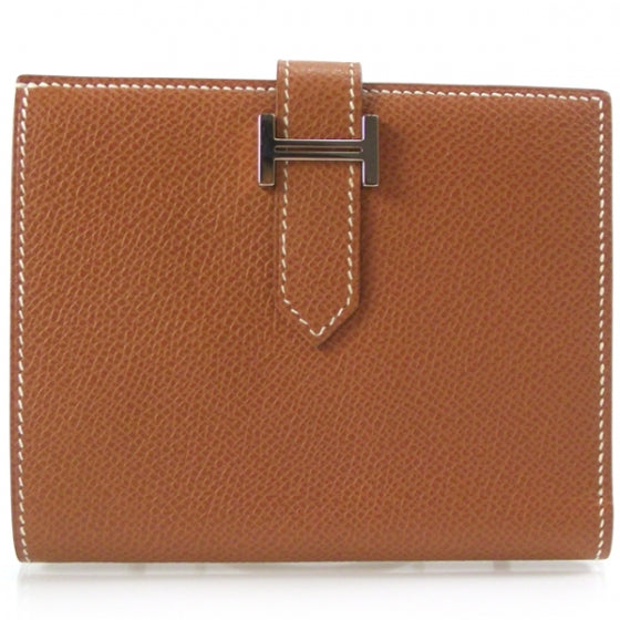 Hermes Epsom Mini Bearn Wallet Gold 1 of 9