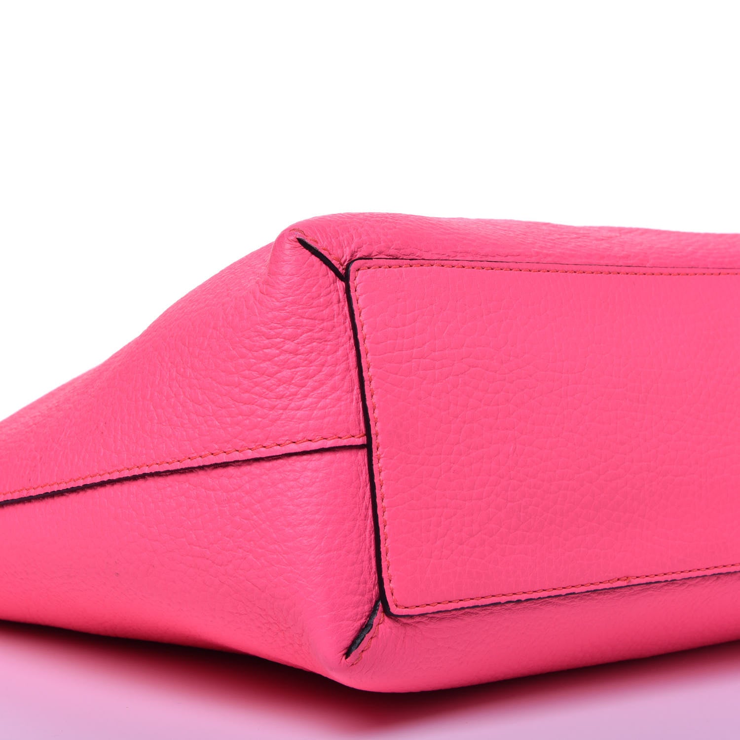 Burberry Grainy Calfskin Remington Tote Neon Pink 8 of 9