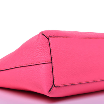 Burberry Grainy Calfskin Remington Tote Neon Pink 8 of 9