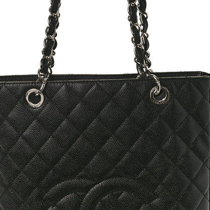 Chanel Caviar Quilted Petit Shopping Tote PST Black 8 of 10