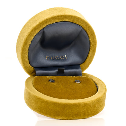 Gucci 18K White Gold Interlocking G Stud Earrings 5 of 5