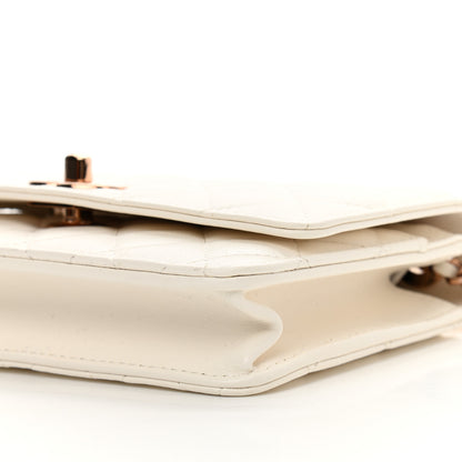 Chanel Lambskin Quilted Trendy CC Wallet On Chain WOC White 10 of 11