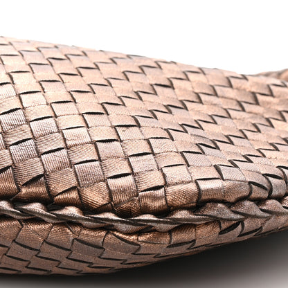 Bottega Veneta Metallic Nappa Intrecciato Medium Veneta Hobo Copper 9 of 9