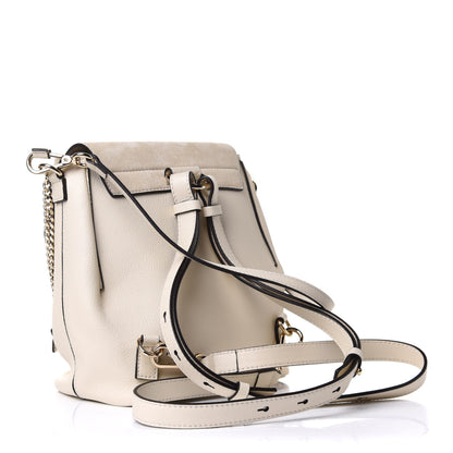 Chloe Suede Calfskin Small Faye Backpack Off White 2 of 12